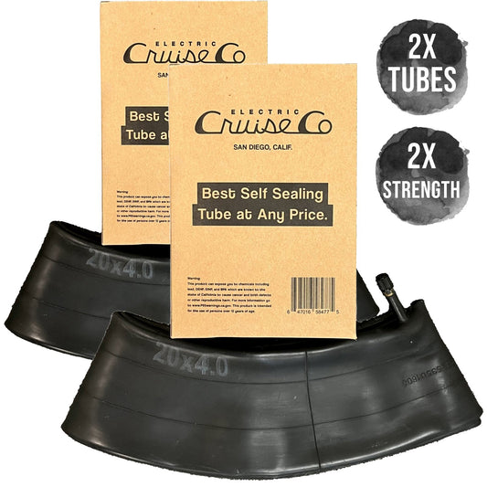 2 Pack - 20x4 Fat Tire Self Sealing Bicycle Tubes - Heavy Duty E - Bike Tube - Accessories - 2Pk - 20x4T - U - BL Rebel Electric Bikes Temecula