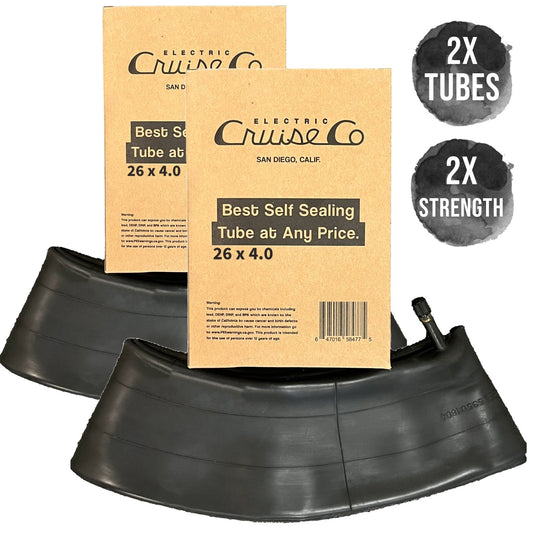 2 Pack - 26x4 Fat Tire Self Sealing Bicycle Tube - Heavy Duty E - Bike Tube - Accessories - 2Pk - 26x4T - U - BL Rebel Electric Bikes Temecula