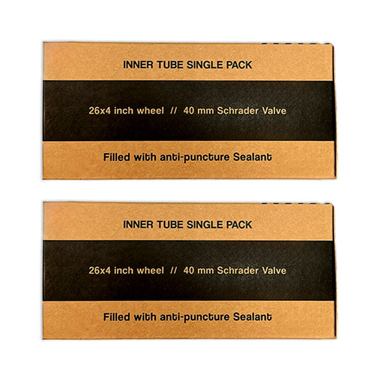 2 Pack - 26x4 Fat Tire Self Sealing Bicycle Tube - Heavy Duty E - Bike Tube - Accessories - 2Pk - 26x4T - U - BL Rebel Electric Bikes Temecula