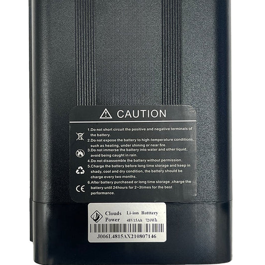 48V 15AH eBike Battery - Silver Fish/Seat Tube Style Battery - 3 Pin XLR for Coastal Cruiser - Parts - 210000001325 Rebel Electric Bikes Temecula