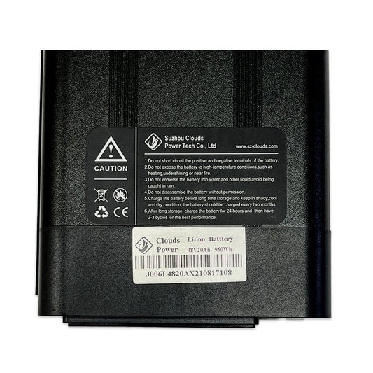 48V 20AH eBike Battery - Silver Fish/Seat Tube Style Battery - 3 Pin XLR for Coastal Cruiser - Parts - 210000001327 Rebel Electric Bikes Temecula