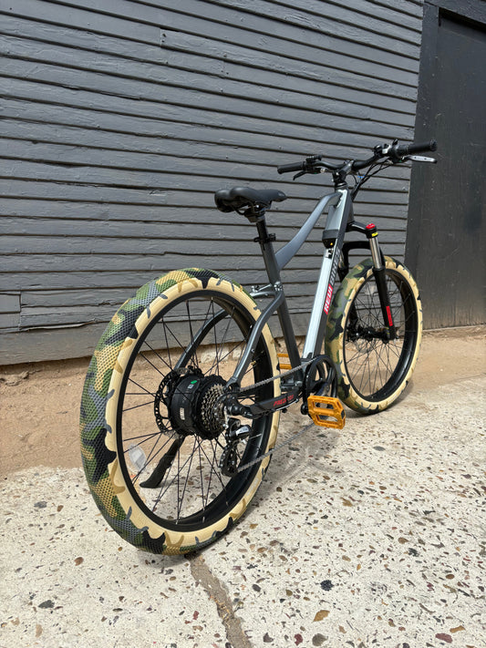 Custom Military Camo 750 w Electric Urban eBike 26x2.1 Urban tire electric bike - eBike Super Shop
