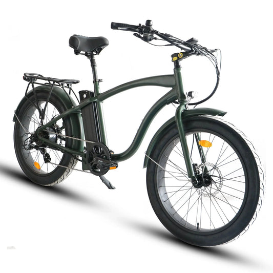 Coastal Cruiser 52V 24 Over 750W Step Over Ebike 24x3 Fat Tire Fat Tire Cruiser - Fat Tire Cruiser eBike - Rebel Electric Bikes Temecula