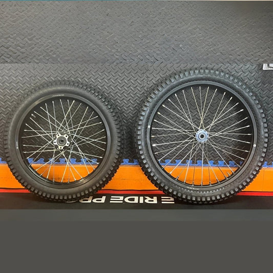 Eride eMoto Wheel Set Shinko 241 Dual Sport 18"/21" Front & Rear Wheel & Tire Set for Moto Bikes *Does not include rotor or sprocket* - Eride Wheel & Tire Set - EBIKE|2752 eBike Super Shop