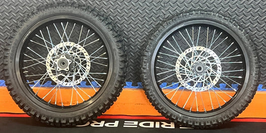 Eride eMoto Wheel Set Shinko 244 Dual Sport 17"/17" Front & Rear Wheel & Tire Set for Moto Bikes *Does not include rotor or sprocket* - Eride Wheel & Tire Set - EBIKE|2755 eBike Super Shop