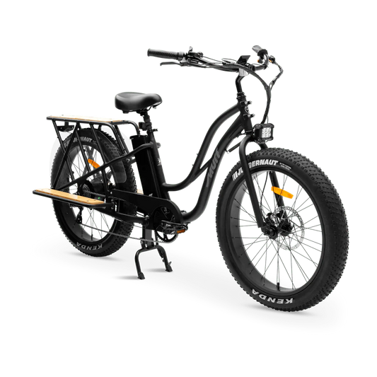 MURF Alpha Cargo Fat Tire Electric Cargo Beach Cruiser eBike - 52v 750 w Electric Cargo eBike - Cargo eBike - MURF|BLACK|2305 eBike Super Shop