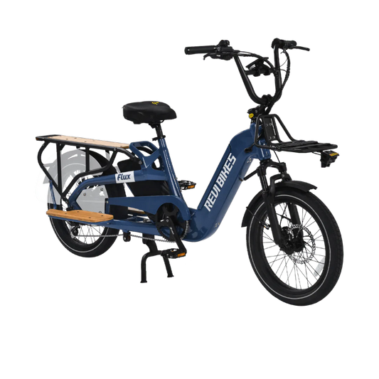 REVI Flux 750w Step Thru Ebike 20x2.4 Fat Tire Mini Fat Tire Electric Cargo eBike - Cargo eBike - REVI|CARGO|NAVY|0045 eBike Super Shop