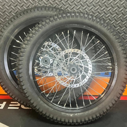 Throne eMoto Wheel Set Shinko 241 Dual Sport 17"/17" Front & Rear Wheel & Tire Set for Moto Bikes *Does not include rotor or sprocket* - Throne Wheel & Tire Set - Throne | Shinko | 17 inch | Front Wheel & Tire Set eBike Super Shop