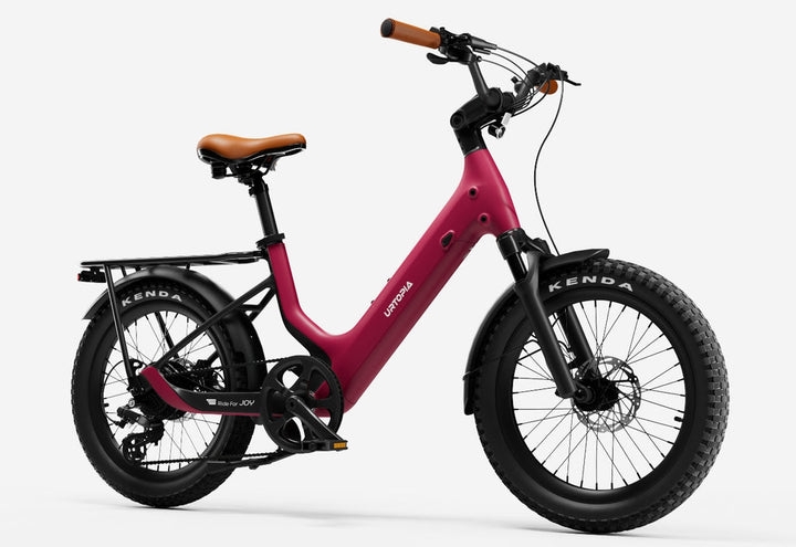 URTOPIA Joy 500 w Step Thru Ebike 20x3 Urban Rose Red