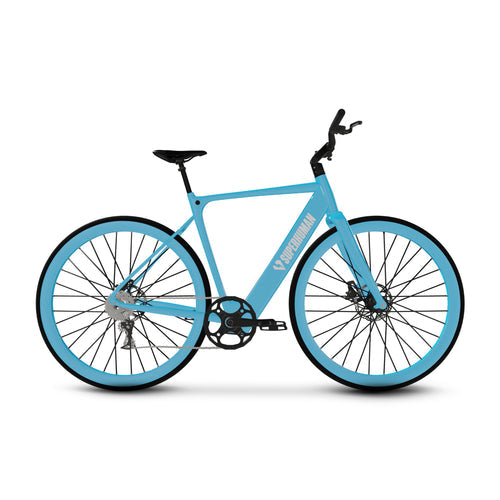 SUPERHUMAN Photon 21" 350 w Step Over Ebike  Urban Electric Road eBike Glacier Glow