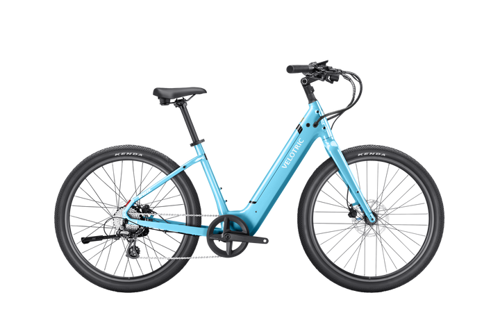 VELOTRIC Breeze 1 750 w Step Thru eBike 27.5x2.2 Urban Electric Beach Cruiser eBike Slate White