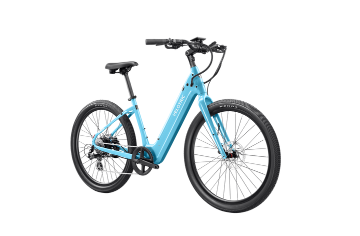 VELOTRIC Breeze 1 750 w Step Thru eBike 27.5x2.2 Urban Electric Beach Cruiser eBike Slate White