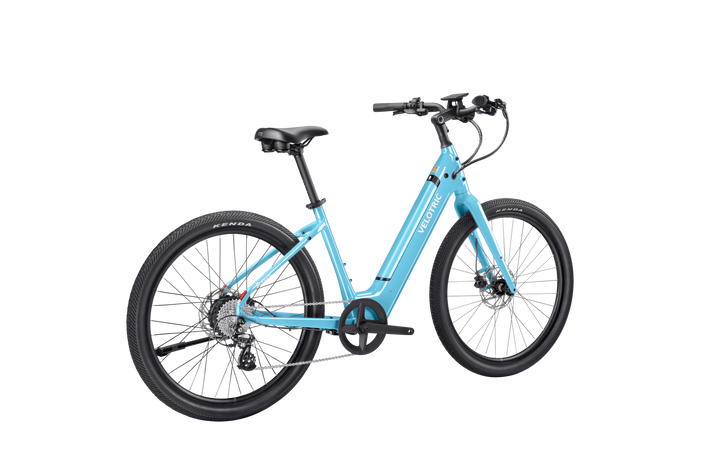 VELOTRIC Breeze 1 750 w Step Thru eBike 27.5x2.2 Urban Electric Beach Cruiser eBike Slate White