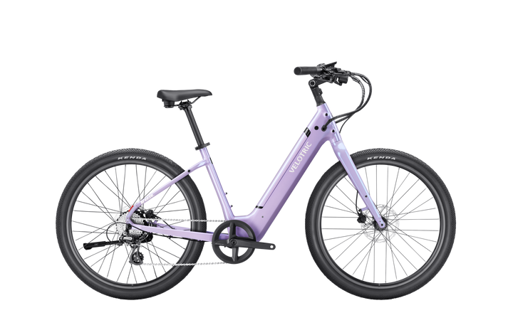 VELOTRIC Breeze 1 750 w Step Thru eBike 27.5x2.2 Urban Electric Beach Cruiser eBike Violet Haze