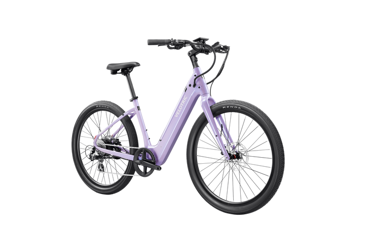 VELOTRIC Breeze 1 750 w Step Thru eBike 27.5x2.2 Urban Electric Beach Cruiser eBike Violet Haze