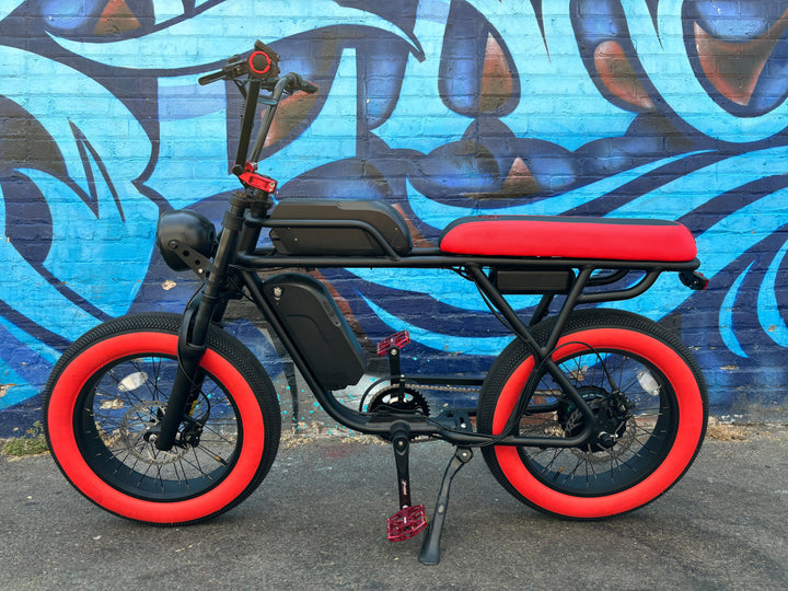 Custom Red Fury Ripper Pro X 750 w Electric Moto Style eBike 20x4 Fat tire electric bike - Moto Style - EBIKE|1313 eBike Super Shop