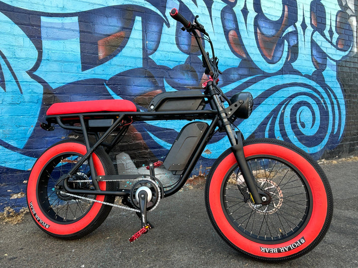 Custom Red Fury Ripper Pro X 750 w Electric Moto Style eBike 20x4 Fat tire electric bike - Moto Style - EBIKE|1313 eBike Super Shop