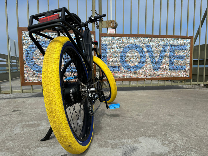Custom Yellow Predator 750 w Electric Urban eBike - Mountain eBike - EBIKE|1356 eBike Super Shop