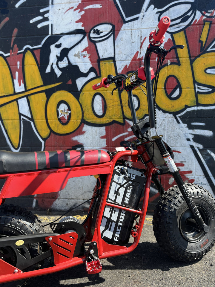 Custom EBOX Red Dragster X Fat Tire Electric Moto Bike - Electric Pit Bike - EBIKE|1357 eBike Super Shop