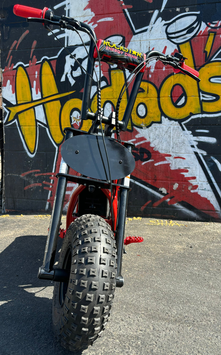 Custom EBOX Red Dragster X Fat Tire Electric Moto Bike - Electric Pit Bike - EBIKE|1357 eBike Super Shop