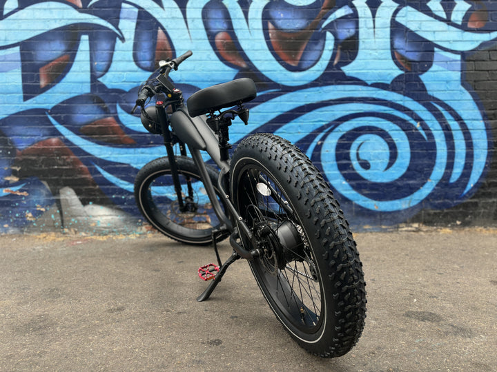 Custom Double Racer 750 w Electric Vintage eBike 26x4 Fat tire electric bike - Vintage eBike - EBIKE|1530 eBike Super Shop