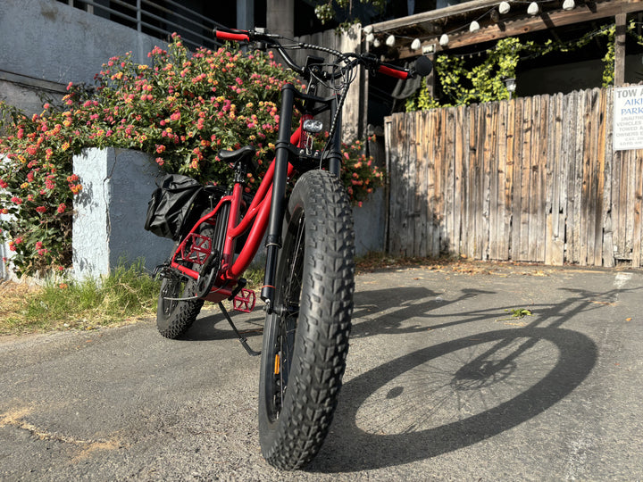 Custom Red Rover 750 w Fat Tire Electric Beach Cruiser eBike 26x4 Fat tire electric bike - Fat Tire Cruiser eBike - EBIKE|1747 eBike Super Shop
