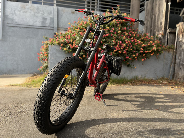 Custom Red Rover 750 w Fat Tire Electric Beach Cruiser eBike 26x4 Fat tire electric bike - Fat Tire Cruiser eBike - EBIKE|1747 eBike Super Shop
