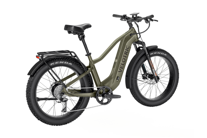 VELOTRIC Nomad 2  750 w Step Over eBike 26x4 Fat Tire Electric Fat Tire Trail eBike Sage