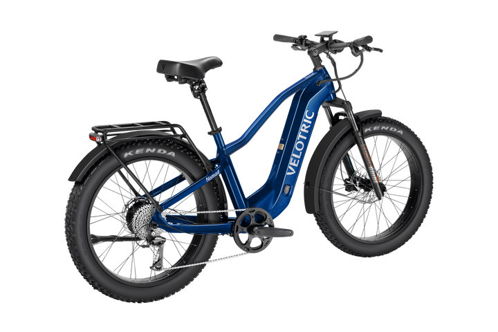 VELOTRIC Nomad 2  750 w Step Over eBike 26x4 Fat Tire Electric Fat Tire Trail eBike Midnight Blue