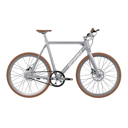 SUPERHUMAN BABYMAKER ll Pro (23 inch) 350 w Step Over Ebike  Urban Electric Road eBike Silver