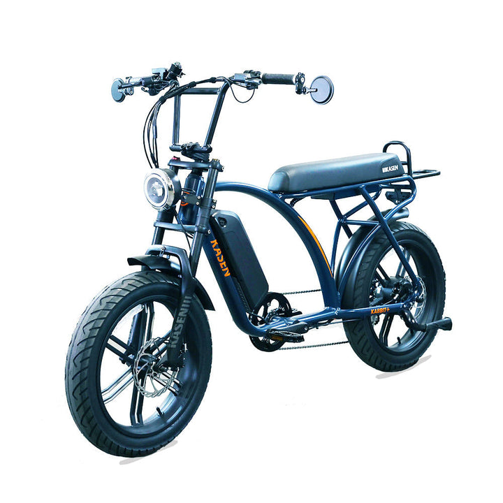 Experience the KASEN Kabbit Plus eBike: 750W motor, 40-50 mile range, fat tires, and hydraulic brakes for versatile, powerful rides!