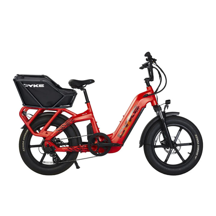 CYKE Collie Cargo Electric Cargo eBike - 48v 750 w Mini Fat Tire Electric Cargo eBike - Cargo eBike - CYKE|ORANG|2616 eBike Super Shop
