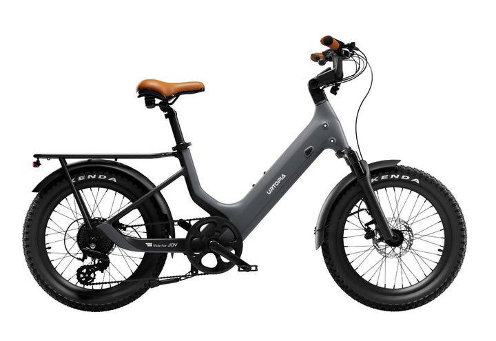 URTOPIA Joy 500 w Step Thru Ebike 20x3 Urban Dark Charcoal