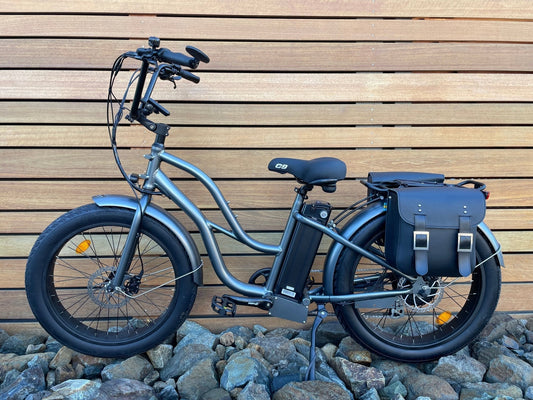 eBike Black Leather Double Buckle Saddle Bags for ebike - Accessories - EBIKE|ACCES|0448 eBike Super Shop