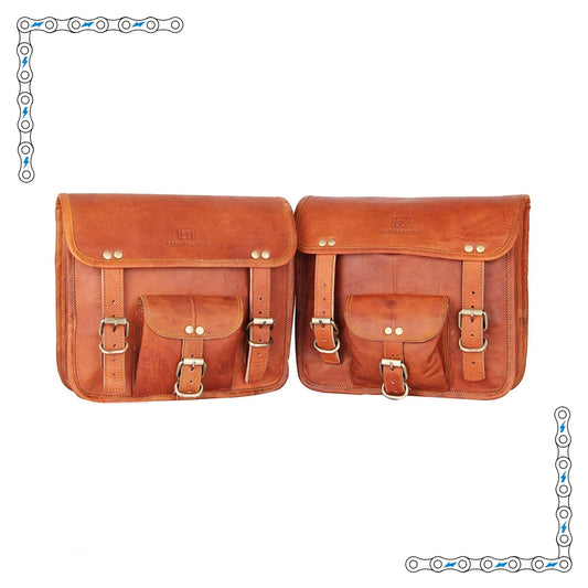 eBike Honey Leather Vintage Saddle Bags for ebike - Accessories - eBike Super Shop