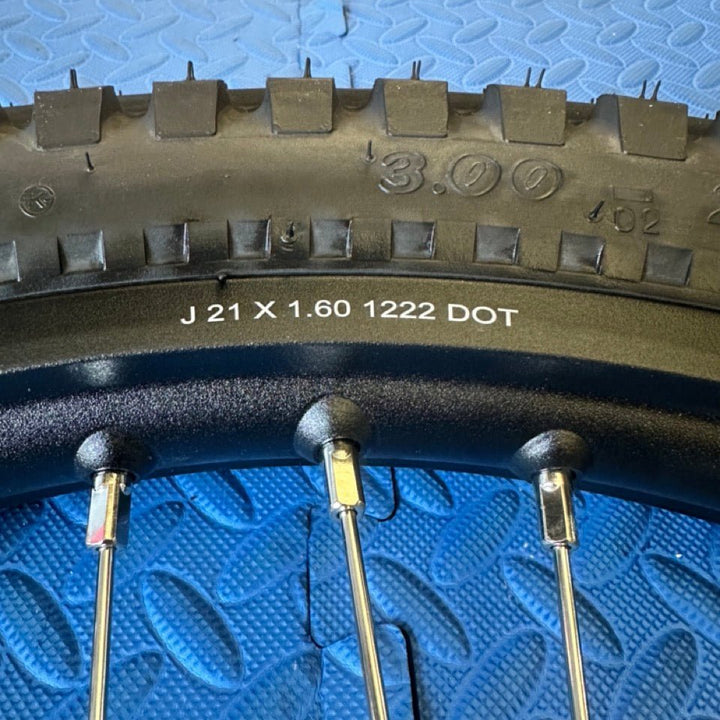 Eride eMoto Wheel Set 21x1.6 Rear Wheel & Tire Set for E - Moto Dirt Bike Use *Does not include rotor or sprocket* - Eride Wheel & Tire Set - Eride | eMoto Wheel Set | 21x1.6 | Rear Wheel & Tire Set eBike Super Shop