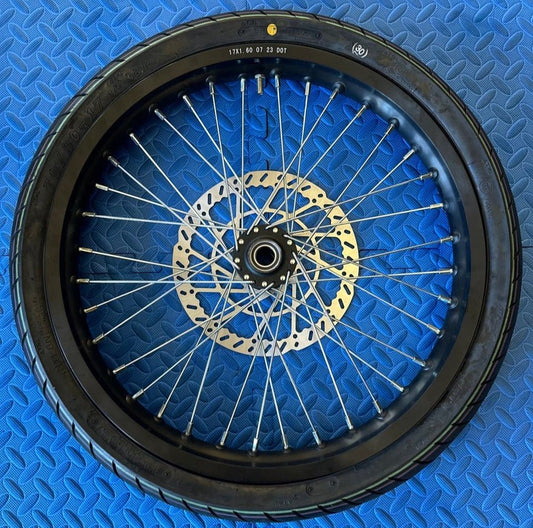 Eride eMoto wheel set CST Super Moto CST 17X1.6 Front Wheel & Tire Set for E - Moto Bike Use *Does not include rotor or sprocket* - Eride Wheel & Tire Set - Eride | CST | 17X1.6 | Front Wheel & Tire Set eBike Super Shop