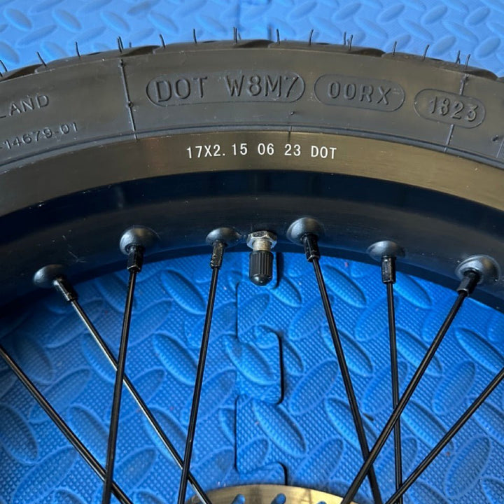 Eride eMoto Wheel set Michelin Super Moto CST 17x2.15 Rear Wheel & Tire Set for E - Moto Bike Use *Does not include rotor or sprocket* - Eride Wheel & Tire Set - Eride | CST | 17x2.1 | Rear Wheel & Tire Set eBike Super Shop