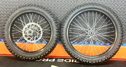 Eride eMoto Wheel Set Shinko 244 Dual Sport 17"/19" Front & Rear Wheel & Tire Set for Moto Bikes *Does not include rotor or sprocket* - Eride Wheel & Tire Set - EBIKE|2756 eBike Super Shop