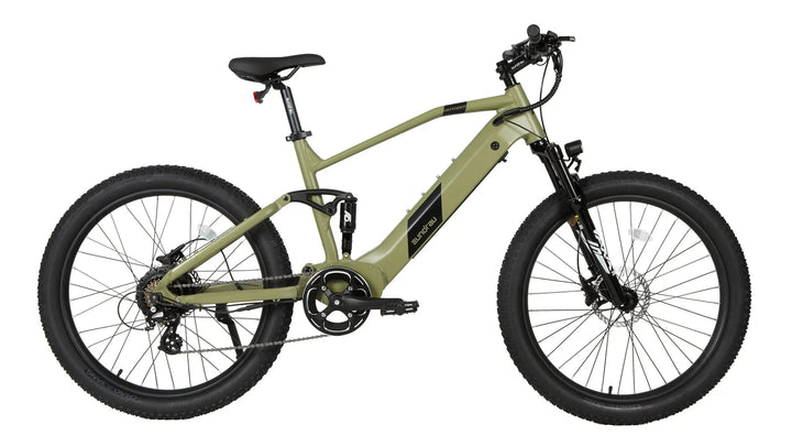 EUNORAU Defender 500w Step Over eBike 27.5x3 Mountain Electric Mountain eBike - Mountain eBike - EUNOR|MOUNT|GREEN17|0347 eBike Super Shop