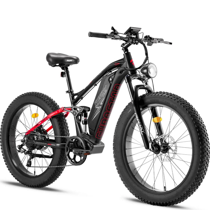 FREESKY Eurostar M - 410 1000 w Mountain Ebike 4 Fat Tire Electric Fat Tire Mountain eBike - Mountain eBike - FREES|MOUNT|RED|0101 eBike Super Shop