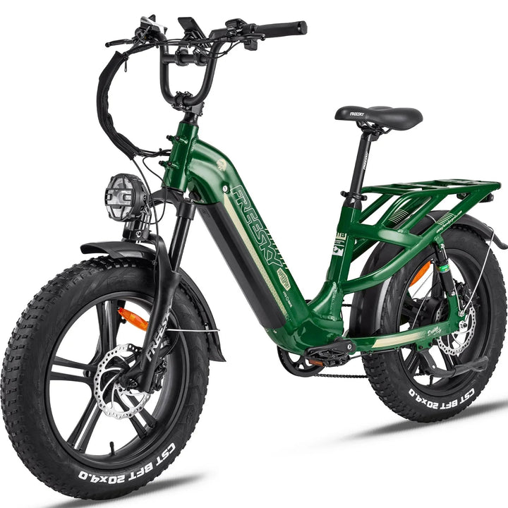 FREESKY Rocky 750 w Step Thru Ebike 20x4 Fat Electric Cargo eBike - Cargo eBike - eBike Super Shop