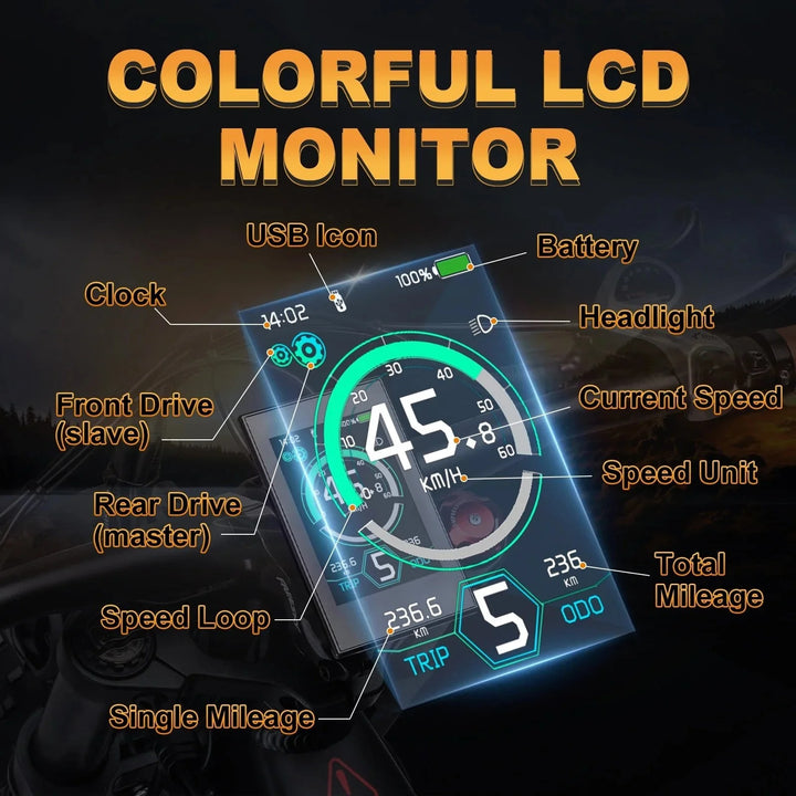 FREESKY Warrior M - 530 1000 w Mountain Ebike 4 Fat Tire Electric Fat Tire Mountain eBike - Mountain eBike - FREES|MOUNT|GREEN|0108 eBike Super Shop