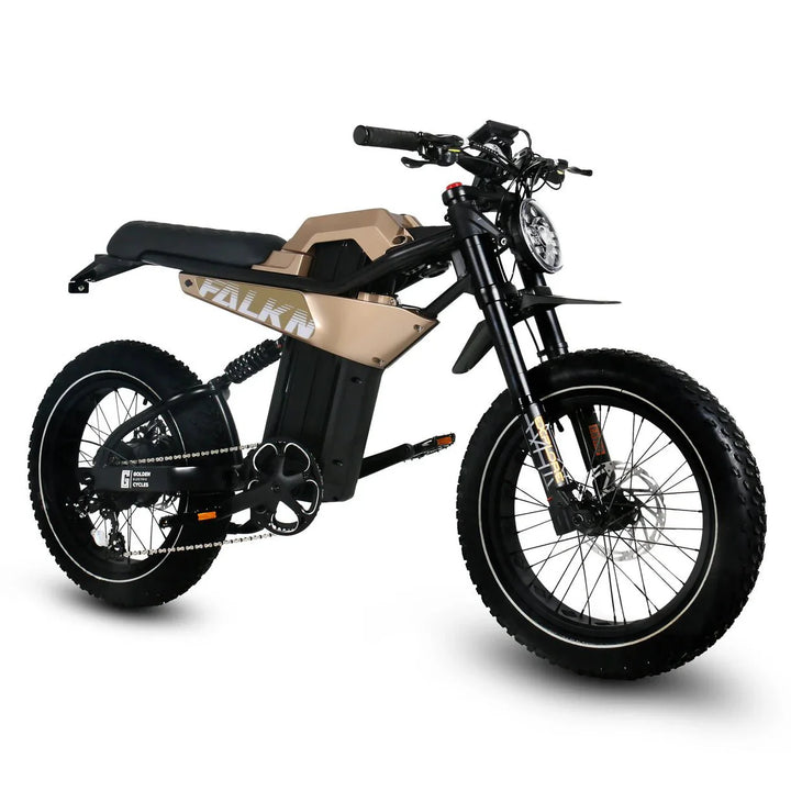 GOLDEN CYCLE Falkn 750w Moto eBike 20x4 Fat Electric e - Moto Style eBike - Moto Style eBike - GOLDE|MOTO|GOLD|0316 eBike Super Shop