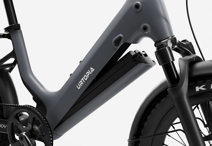 URTOPIA Joy 500 w Step Thru Ebike 20x3 Urban Dark Charcoal