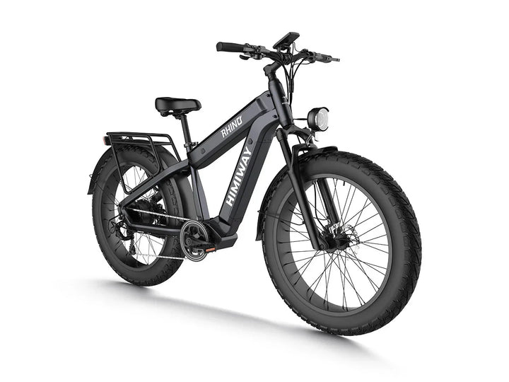 HIMIWAY Rhino 1000 w Step Over Ebike 26x4.5 Fat Electric Fat Tire Mountain eBike - Mountain eBike - HIMIW|MOUNT|GREY|0171 eBike Super Shop