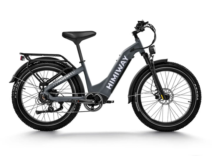 HIMIWAY Zebra ST 750 w Step Thru Ebike 26x4 Fat Electric Fat Tire Mountain eBike - Mountain eBike - HIMIW|MOUNT|GREY|0157 eBike Super Shop