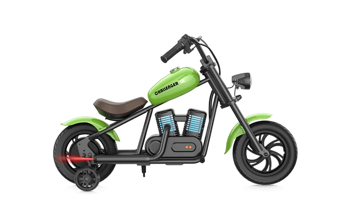 HYPER GOGO Challenger 12 Plus + Training Wheels - Kids - HYPER|Chall|Green eBike Super Shop