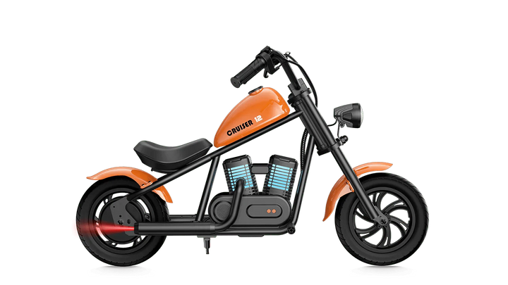 HYPER GOGO Cruiser 12 Plus Kids Electric Mini Motorcycle eBike - 21.9v 160 w - Youth eMotorcycle - HYPER|ORANGTRAIN|2259 eBike Super Shop