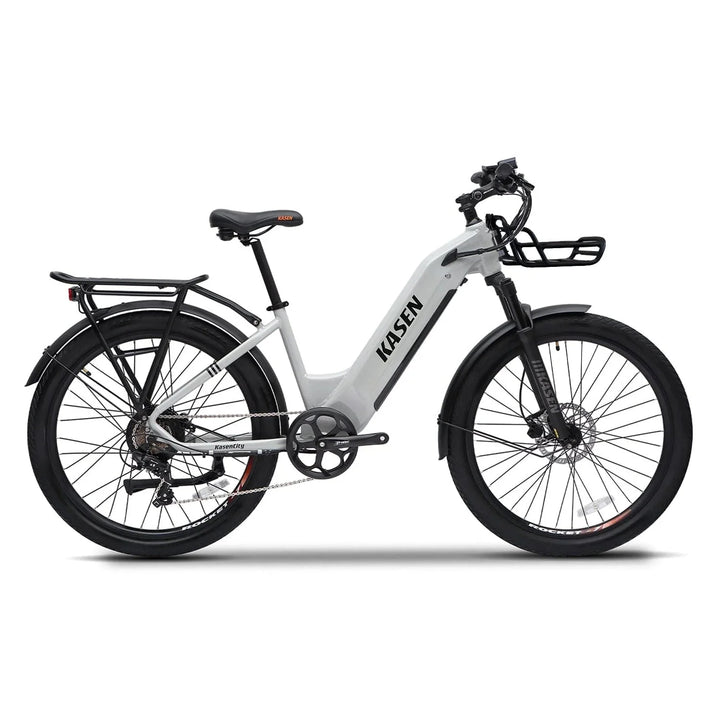 KASEN City 2.0 500 w Step Thru Ebike 27.5X2.4 Urban Electric Urban eBike - Urban eBike - KASEN|URBAN|GREY15AH|0233 eBike Super Shop
